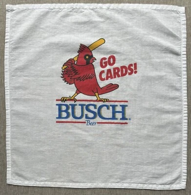 St. Louis Cardinals ~ 1960's Old Logo Handkerchief / Flag: SHIPS FREE & INSURED - Image 1 of 4