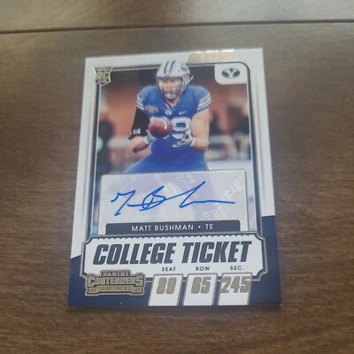 Nice 2021 Panini Contenders Draft Matt Bushman Rookie Autograph - Image 1 of 2