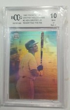 1992 FRONT ROW #2 KEN GRIFFEY JR HOLOGRAMS REWRITING THE RECORD BOOKS BCCG 10