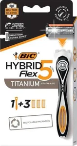 BIC Flex 5 Hybrid Men's 5-Blade Disposable Razor Shaving Kit... - Picture 1 of 3