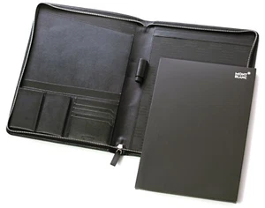 Montblanc Sartorial Leather Notebook Large A4 with zipper w Business card 116354 - Picture 1 of 11