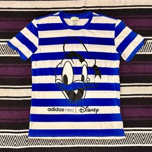 Adidas Neo Donald Duck Gr. Large gestreift Disney T-Shirt Collab Limited Edition - Bild 1 von 7