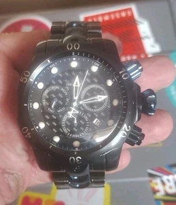 INVICTA 25062 RISERVA 53mm VENOM SWISS CHRONO 3300ftBlue fibra di carbonio nera come nuovo - Foto 1 di 16