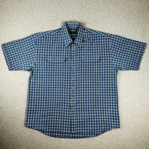 Camisa a Cuadros Bisley Informal Para Hombre Manga Corta Talla 2XL Azul 2 Bolsillos en el Pecho - Imagen 1 de 8