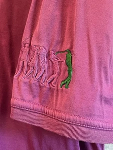 Vintage Alan Flusser Golf Polo Saks Fifth Ave Fuchsia Purple Arm Embroidered - Picture 1 of 9