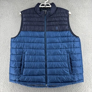 Izod Advantage Performance Vest Mens 2XL Blue Quilted Puffer Sleeveless Jacket - Picture 1 of 12