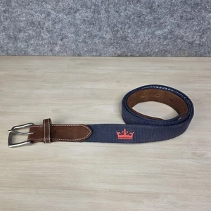 Peter Millar Golfschläger Crown Logo Herren Nadelspitzengürtel blau rot Größe 42 - Bild 1 von 13