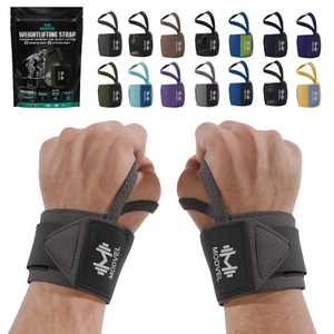 Adjustable Wrist Wraps for Gym & Lifting – Thick, Breathable Support Straps f... - Picture 1 of 8