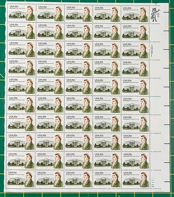 US 1936 MNH Sheet 20c James Hoban White House Architect ZAYIX STAMPS 0725L1254 - Image 1 of 2