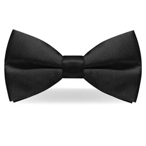 JEMYGINS Mens Pre-tied Black Bow Tie for Wedding Party Adjustable Bowties(6) - Picture 1 of 5