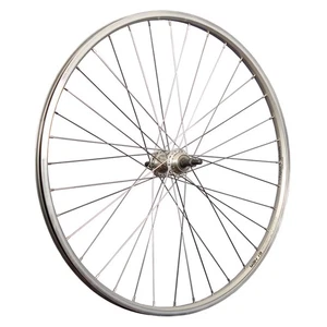 Laufrad 26 Zoll Hinterrrad Fahrrad Hohlkammer Felge Schraubkranz hinten silber - Bild 1 von 9