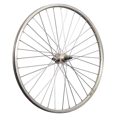 Laufrad 26 Zoll Hinterrrad Fahrrad Hohlkammer Felge Schraubkranz hinten silber - Bild 1 von 4