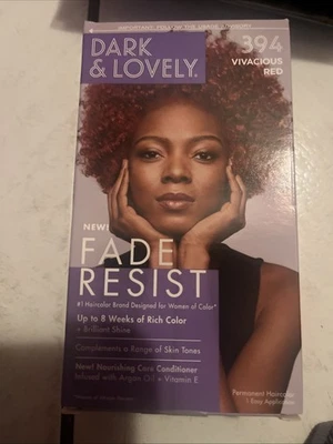 Dark and Lovely Fade Resist Permanent Hair Color - 394 Vivacious Red - image 1 of 4
