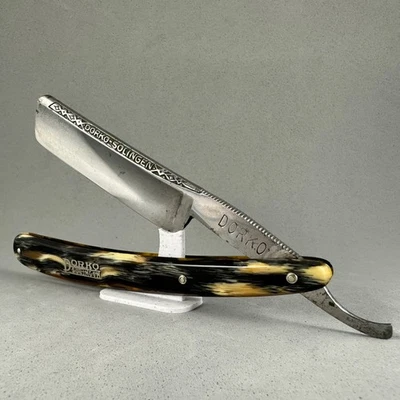 Dorko Solingen Vintage Straight Razor 20.3 mm - Decorative Spine Germany - Immagine 1 di 4