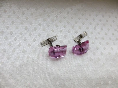 Manschettenknöpfe, Silber, 875°. Amethyst. 1977. (S71-2) - Bild 1 von 4