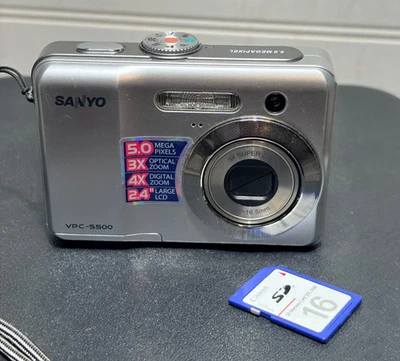 Sanyo Digital Camera VPC-S500 5.0MP 3X Optical  Zoom 4x Digital Zoom TESTED - Image 1 of 4