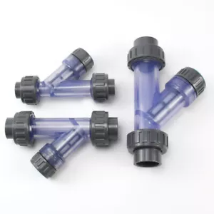 Colino filtro PVC Y in linea 20/25/32/40/50 mm corpo trasparente DN15-DN50 - Foto 1 di 5