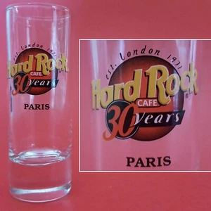 Hard Rock Cafe Paris 30 Years Anniversary Logo 4" Shot Glass. est. London 1971 - Picture 1 of 4