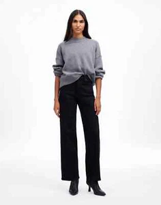 Pantalones de mezclilla MADEWELL NUEVOS CON ETIQUETAS Petite Perfect Vintage pierna ancha negros enjuagados NM802 24P - Imagen 1 de 7