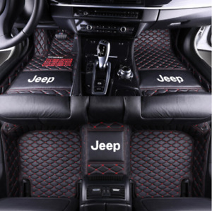 For Jeep Wrangler  JK JL 2/4 Door Luxury Waterproof  Car Floor Mats 2007-2023