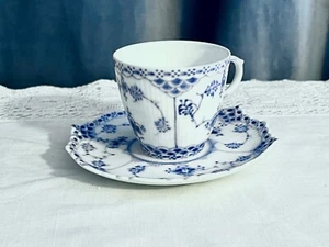 Royal Copenhagen Full Lace Demitasse Cup and Saucer 1955 - Picture 1 of 5