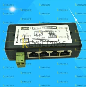 4 port PoE Injector power supply for Camera AP support 12V 24V 48V - Picture 1 of 1
