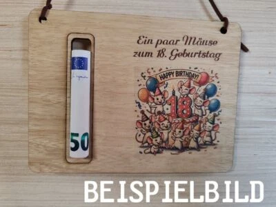 Geldgeschenk 8. Geburtstag Geld zum 8. Geburtstag Geldpräsent personalisiert - Bild 1 von 4