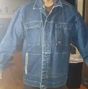 mens denim jacket 4xl B used vintage Sean john Jean button - Picture 1 of 3