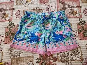 Pantalones Cortos Para Mujer Lilly Pulitzer Katia Floral Cintura Elástica Multicolor Talla S - Imagen 1 de 10