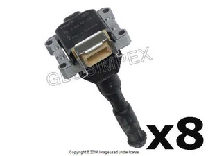 BMW E30 E31 E32 E34 E36 E38 (1991-1995) Ignition Coil (Set of 8) BOSCH +Warranty - Picture 1 of 2
