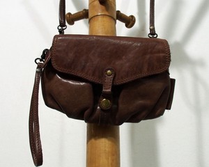 Aunts & Uncles Leder Umhängertasche Handtasche Vintage P009