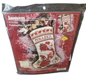 Janlynn POINSETTIA ANGEL MEDIAS Donna Giampa Punto de Cruz Kit 125-220 Sin Usar - Imagen 1 de 4