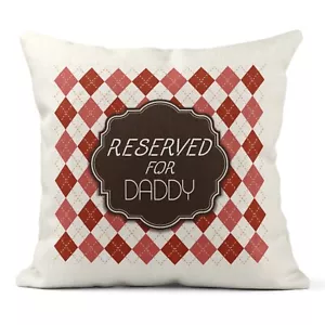 Almohada de lona personalizada día del padre regalo reservado para papá con nombre personalizado - Imagen 1 de 13