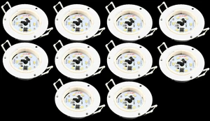 10pcs Recessed LED Puck Lights/Down Lights - 3" Inch - 12VDC - 3W - KL3W5730-W-1 - Picture 1 of 7