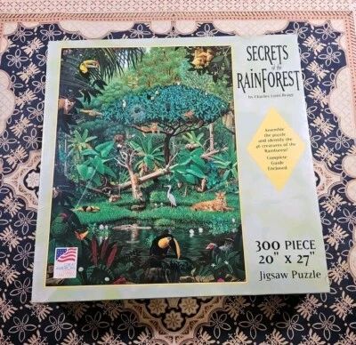 SEALED NOS 300 PIECE PUZZLE (c)1994 SECRETS OF THE RAINFOREST Charles Lynn Bragg - Image 1 of 4