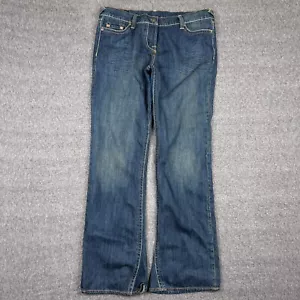 VINTAGE EVISU EU ED Gull Wing Jeans Men's 32 Blue Button Italy Zip Pocket Y2K - Picture 1 of 11