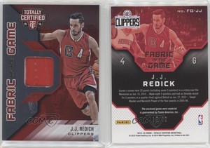 2015-16 Panini Totally Certified Fabric of the Game Materials Red /99 JJ Redick