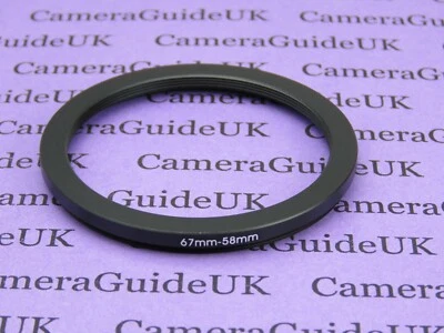 67mm-58mm Male-Female Stepping Step Down Filter Ring Adapter 67-58  - Image 1 of 2