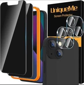 2 Stück Unique Me Kompatibel mit iPhone 13 6,1" Hartglas Schutzfolien - Bild 1 von 6