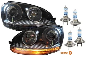 Für VW Golf 5 03-09 Scheinwerfer GTI-Optik + 4x Osram Nightbreaker Laser Next H7 - Bild 1 von 4