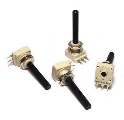 10x Piher Potentiometer, 1 MOhm linear, kleine Bauform, lange 6 mm Achse, NOS - Bild 1 von 3