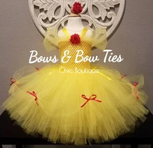 Princess Belle Tutu Dress Girls Birthday Dress - Picture 1 of 5