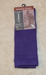 NWT - Augusta PURPLE Wicking Athletic Socks (7-9) Unisex Youth - Picture 1 of 3