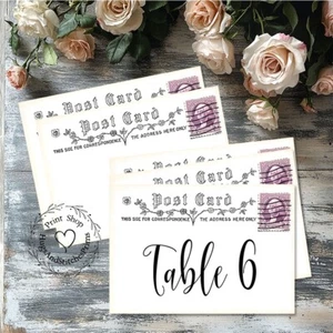GRAN TARJETA POSTAL ROSA DOBLE O DE UNA CARA TARJETAS DE MESA DE BODA O LETREROS #326 - Imagen 1 de 9