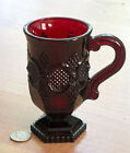 AVON glass 1876 CAPE COD footed MUG CUP Irish coffee RUBY RED 10 ounce LUMINARC