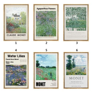 Claude Monet Framed Art Print Canvas Wall Art - Picture 1 of 8