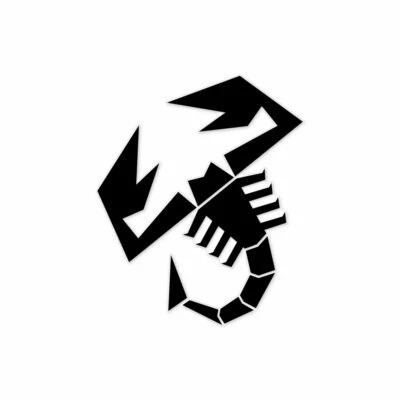 Adesivi per Abarth Scorpione Nero 230 mm