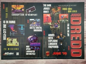 Judge Dredd Sega Genesis Super Nintendo SNES 1995 promo pubblicità stampa artistica poster - Foto 1 di 2