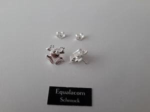 Jugendstil Ohrstecker Frosch Opal Silber Unikat Schmuck NEU - Picture 1 of 1
