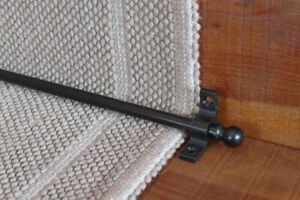 Black Stair Rod,Runner Rods,3/8'' Stair Carpet,Hardware Set,Stairway Rug Holders
